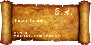Besze Aranka névjegykártya